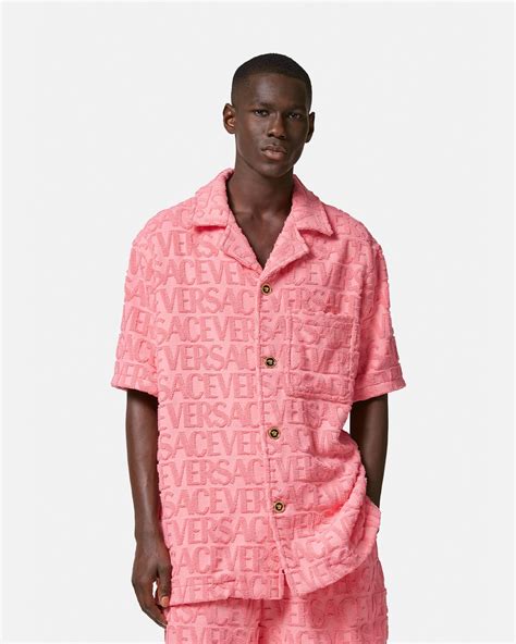 versace allover towel overshirt